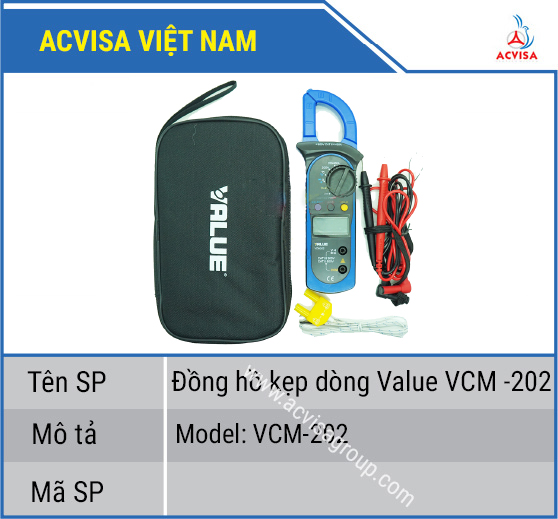 Đồng hồ kẹp dòng Value Model: VCM-202